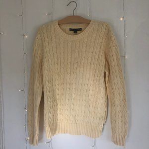 Yellow Tommy Hilfiger cable knit sweater